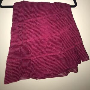 NWOT Burgundy Striped Skirt